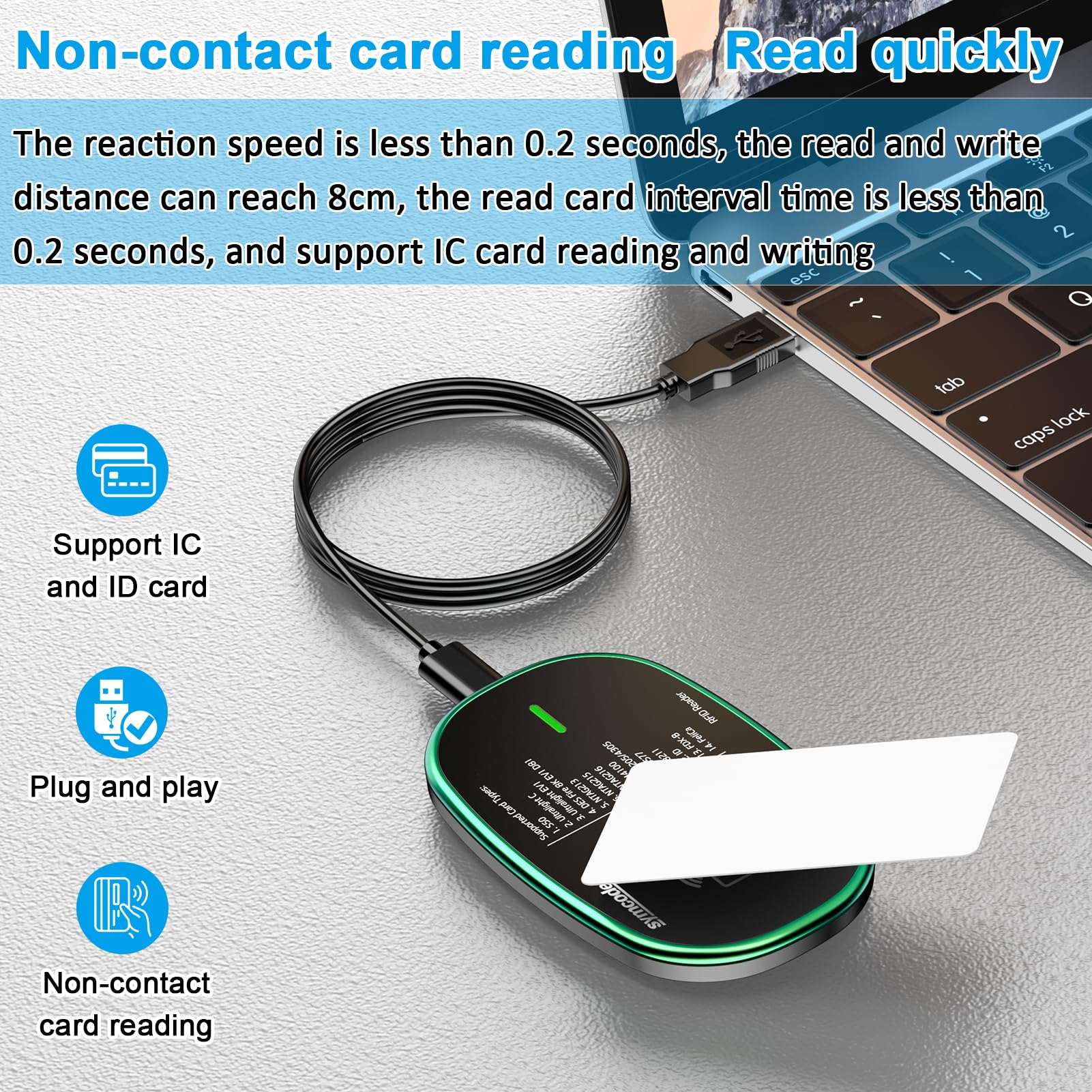 Amazon.com: RFID Reader 125KHz and 13.56Mhz Card USB Reader Plug